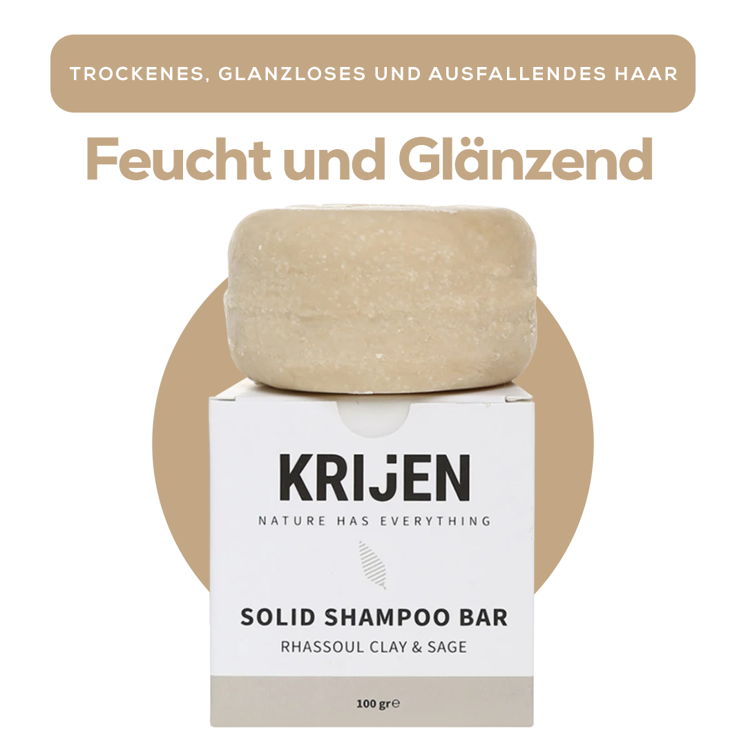 Rhassoul & Sage Solid Shampoo Bar 100 Gr