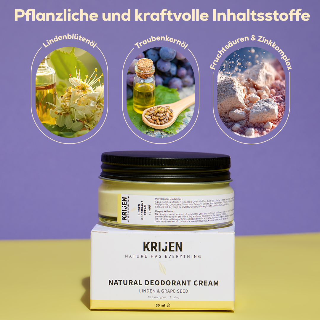 Creme-Deodorant Lindenblüte & Traubenkern (50 ml)