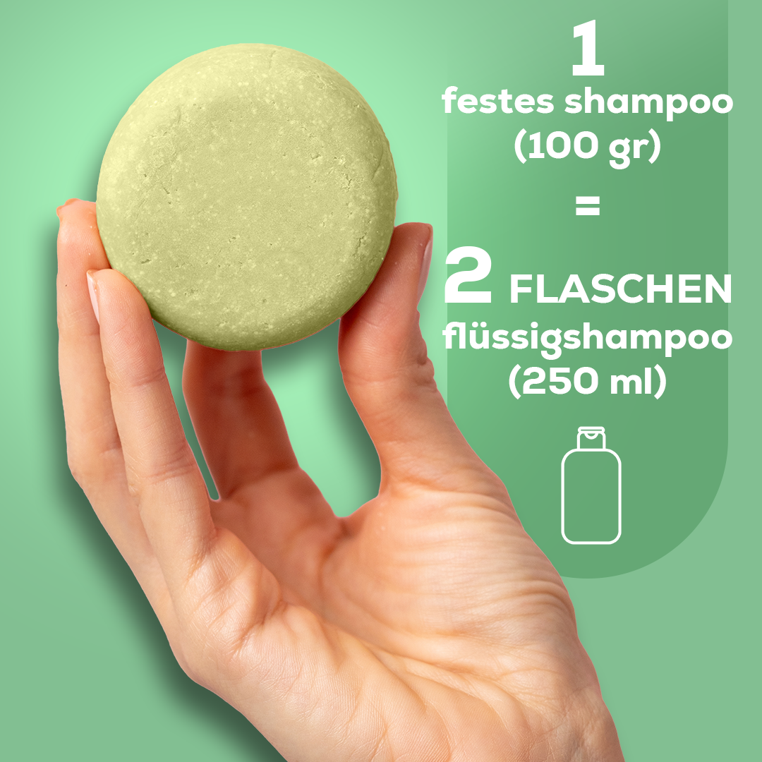 Festes Shampoo mit Sheabutter und Lorbeerblatt 50 g – Probiergröße