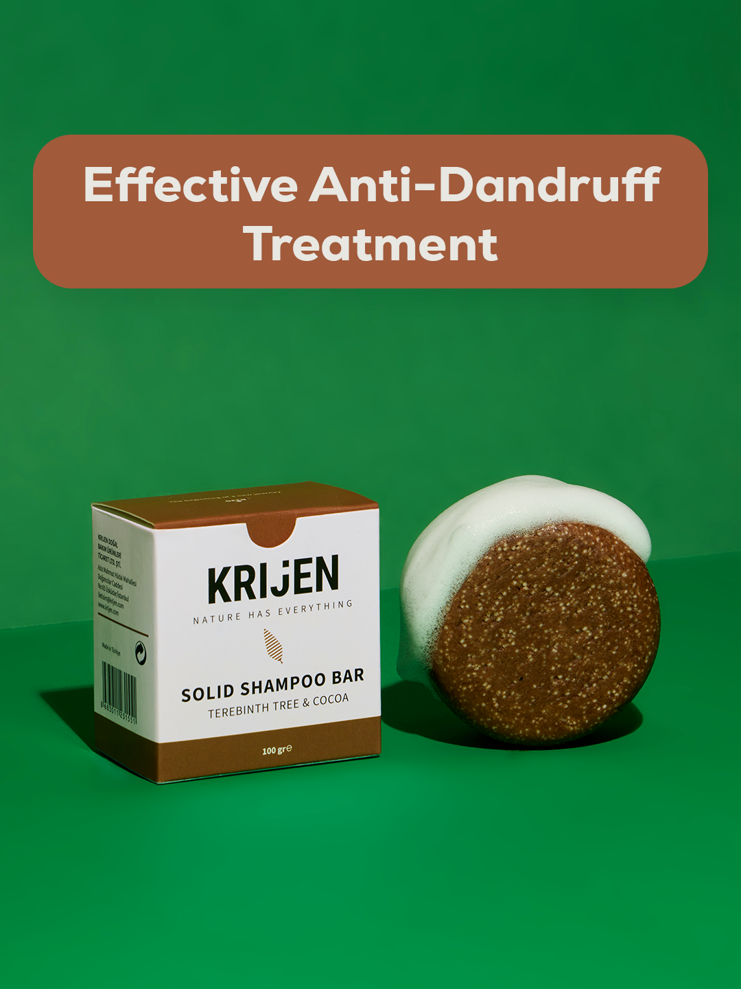 Festes Shampoo mit Meersalz und Eukalyptus 100 g – mit natürlichem Kürbis-Luffa