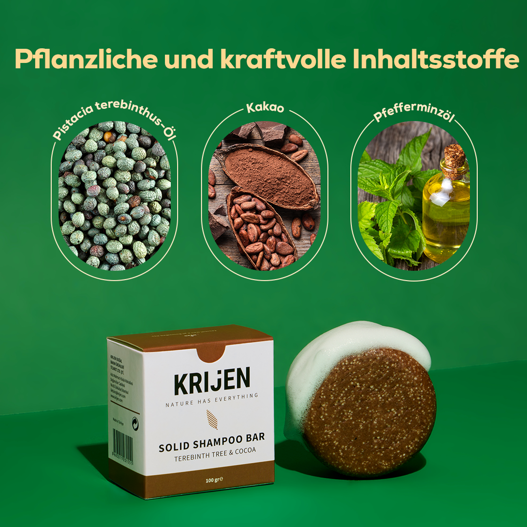 Festes Shampoo Terebinthe & Kakao 100 g – mit natürlichem Luffa