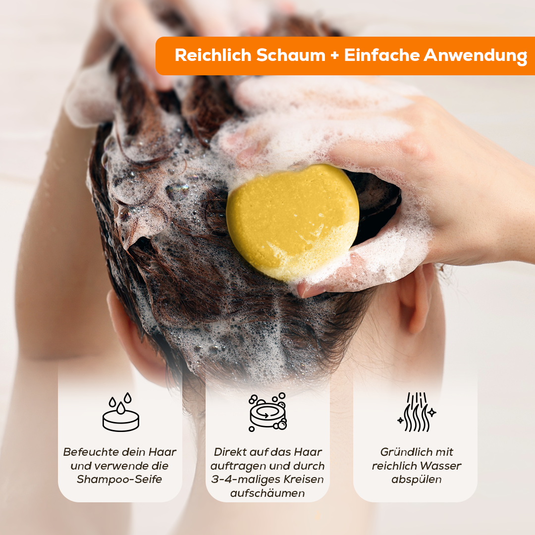 Festes Shampoo Kokosnuss & Orange 50 g – Probiergröße