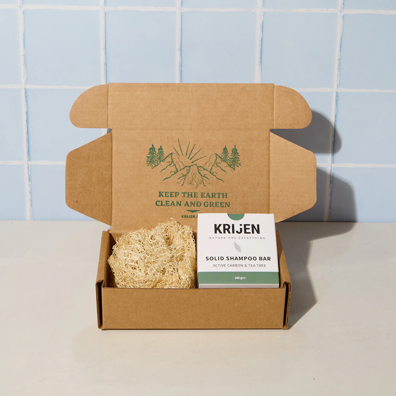 Festes Shampoo mit Aktivkohle und Teebaumöl, 100 Gr.