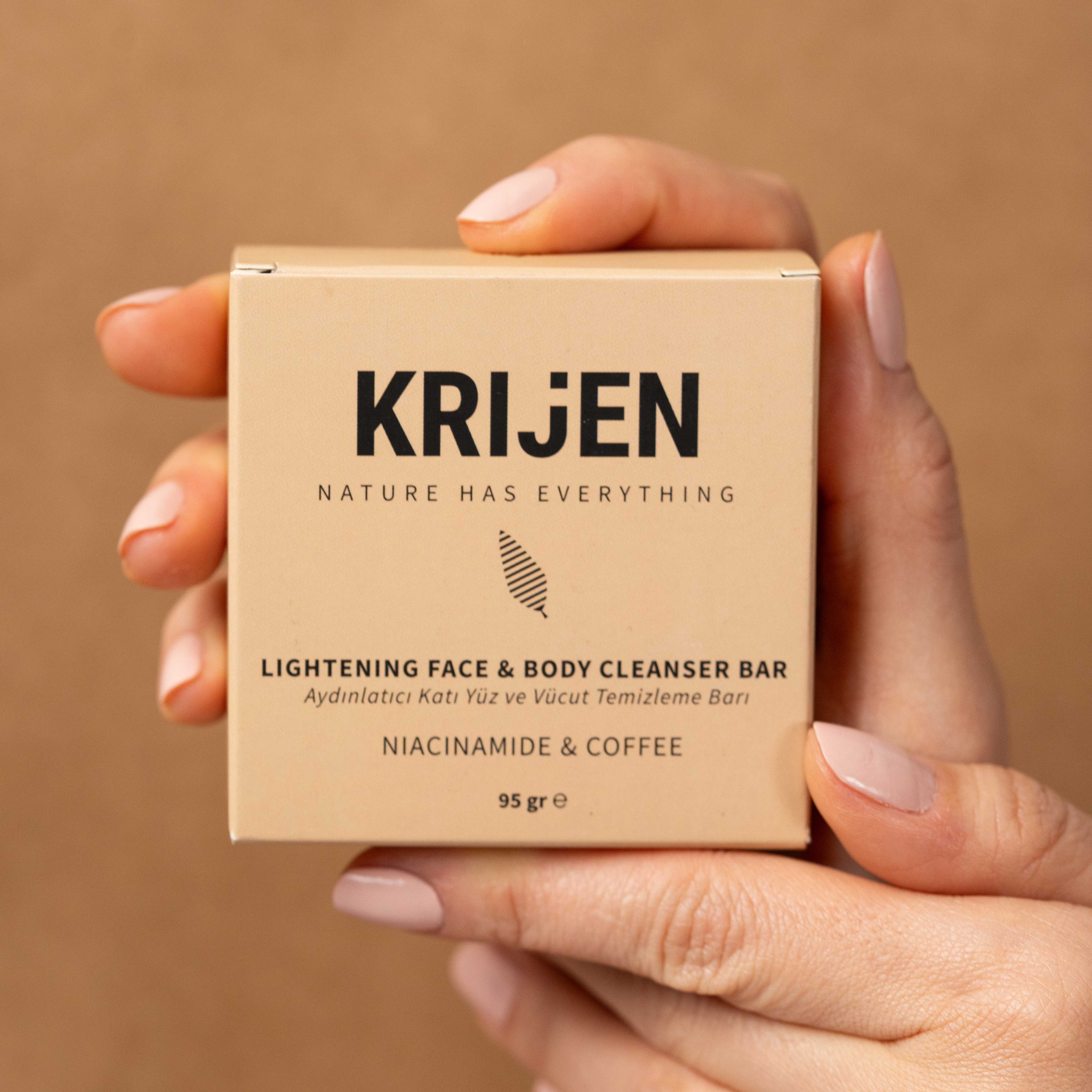 Aufhellender Reinigungsriegel für Gesicht und Körper mit Niacinamid und Kaffee, 95 Gr.