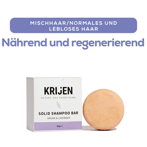 Festes Shampoo-Riegel Argan & Lavendel, 50 g - Probiergröße