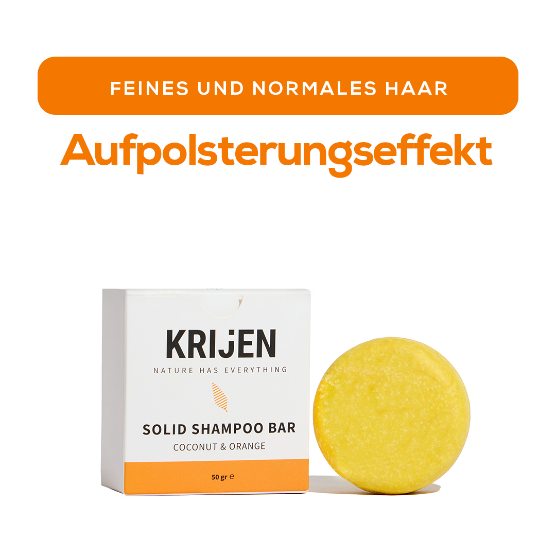 Festes Shampoo-Riegel Kokosnuss &amp; Orange 50 Gr - Probiergröße 