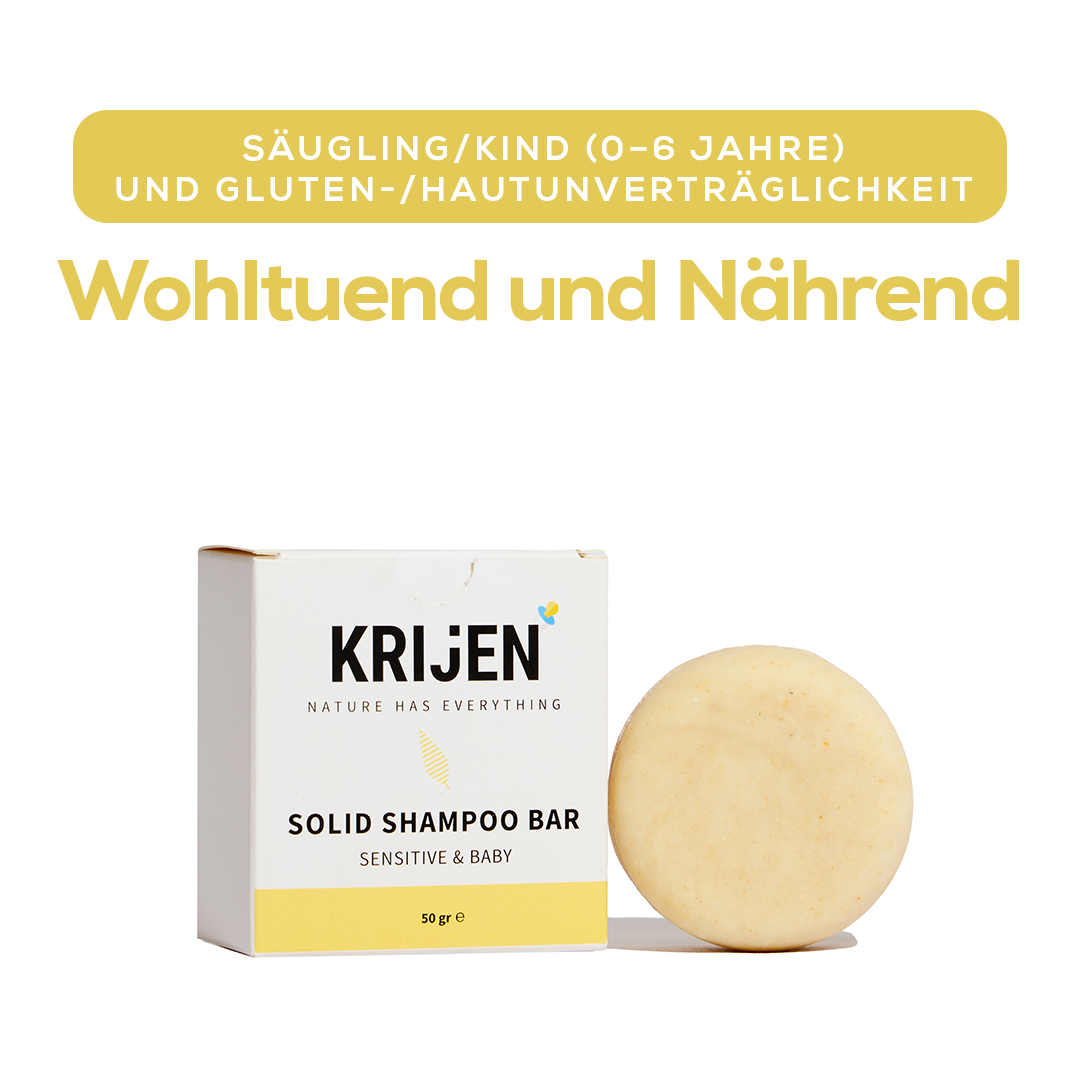 Festes Shampoo-Riegel Sensitive &amp; Baby 50 Gr - Probiergröße 