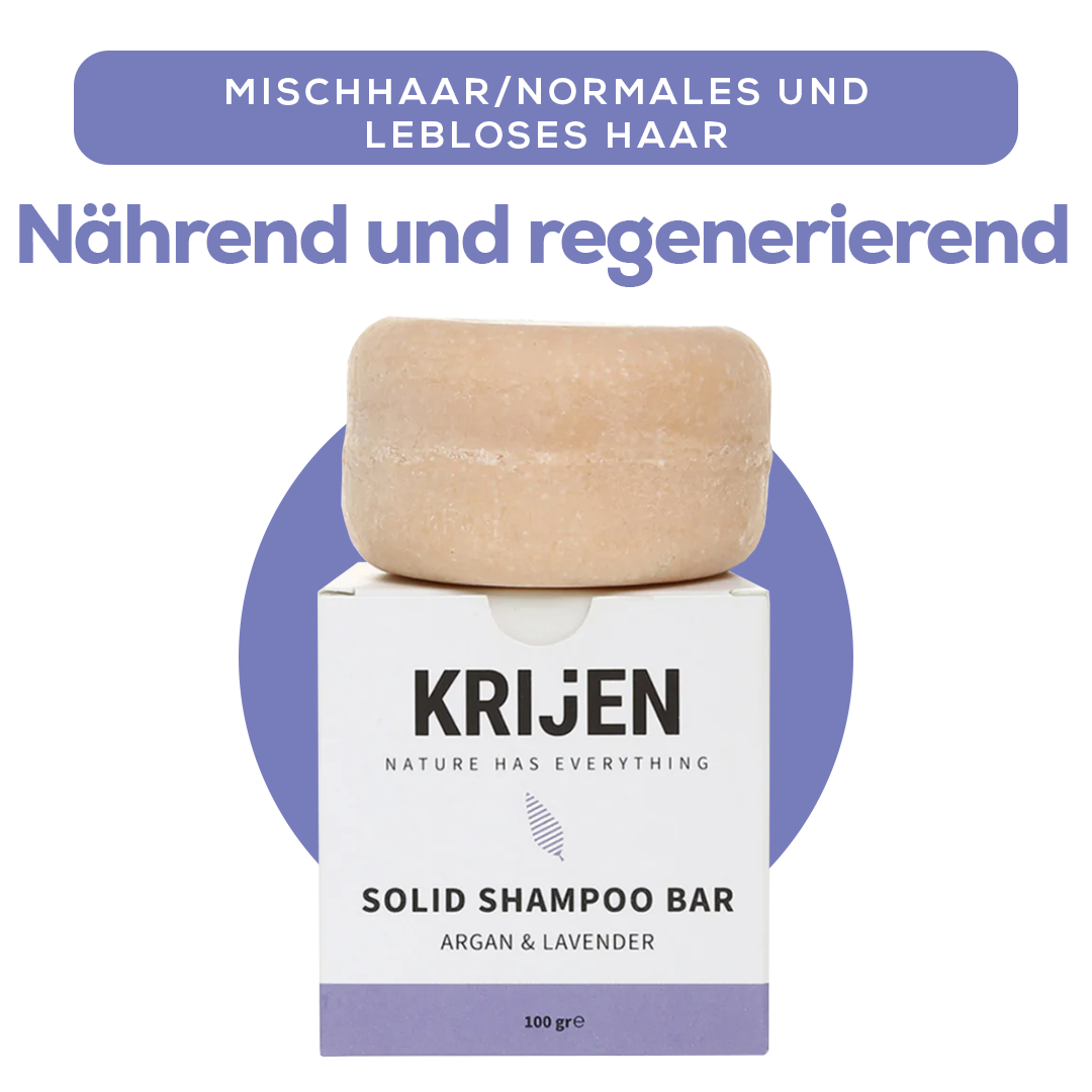 Festes Shampoo-Riegel Argan &amp; Lavendel 100 Gr