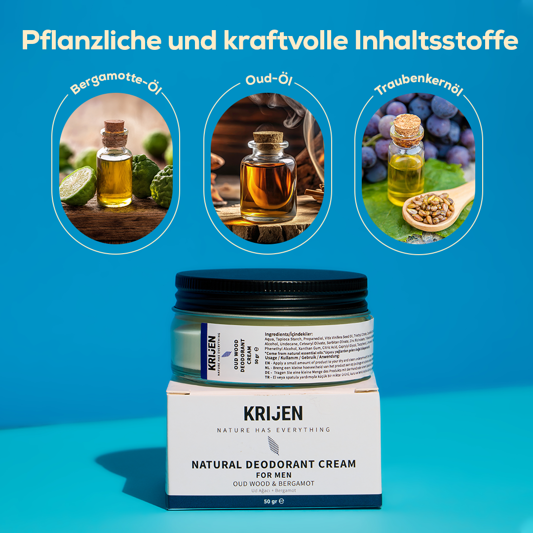 Oud Wood & Bergamot Men's Cream Deodorant 50 Gr