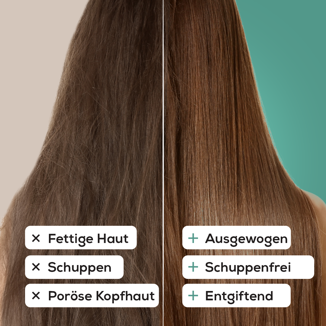 Festes Shampoo mit Aktivkohle und Teebaumöl 100 g – mit natürlichem Kürbis-Luffa