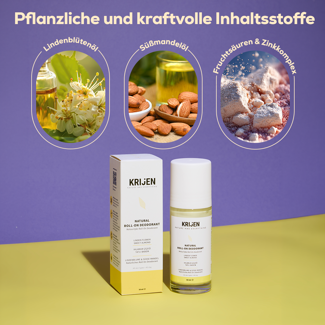 Roll-On-Deodorant mit Lindenblüten und süßer Mandel (50 ml) 