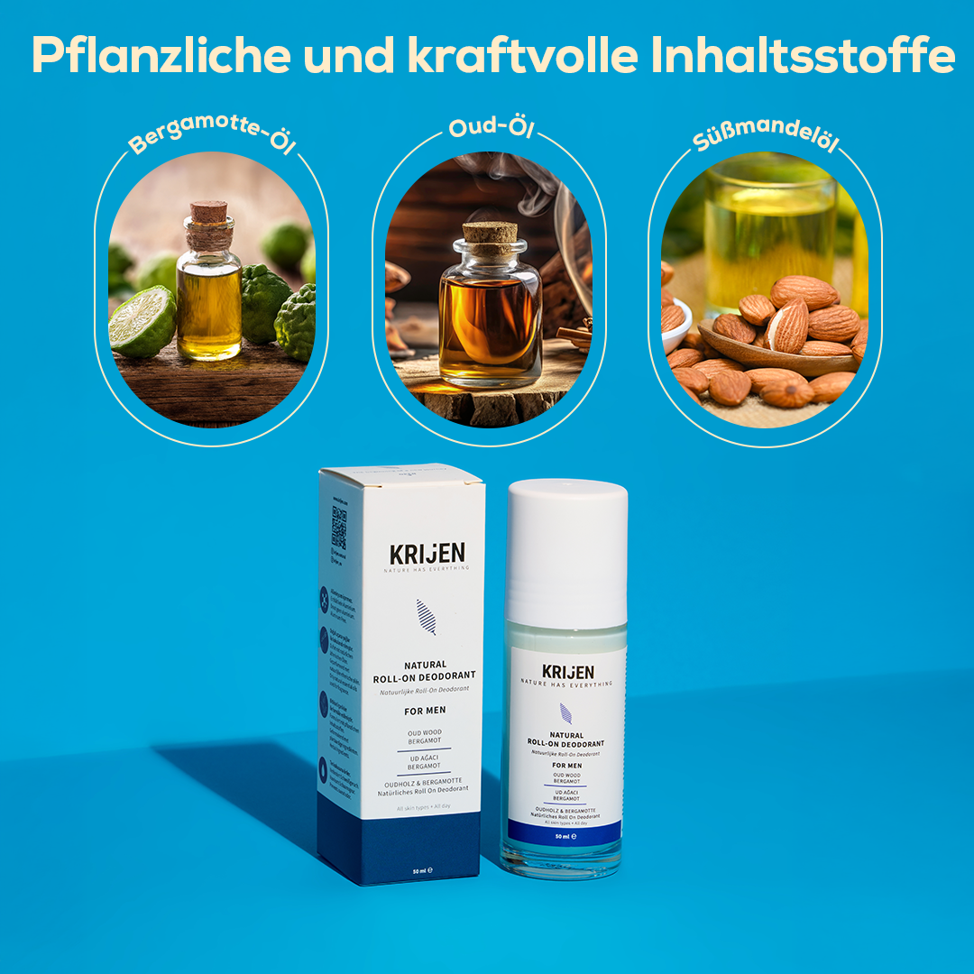 Oud Wood & Bergamot Men's Roll-On Deodorant 50 Ml