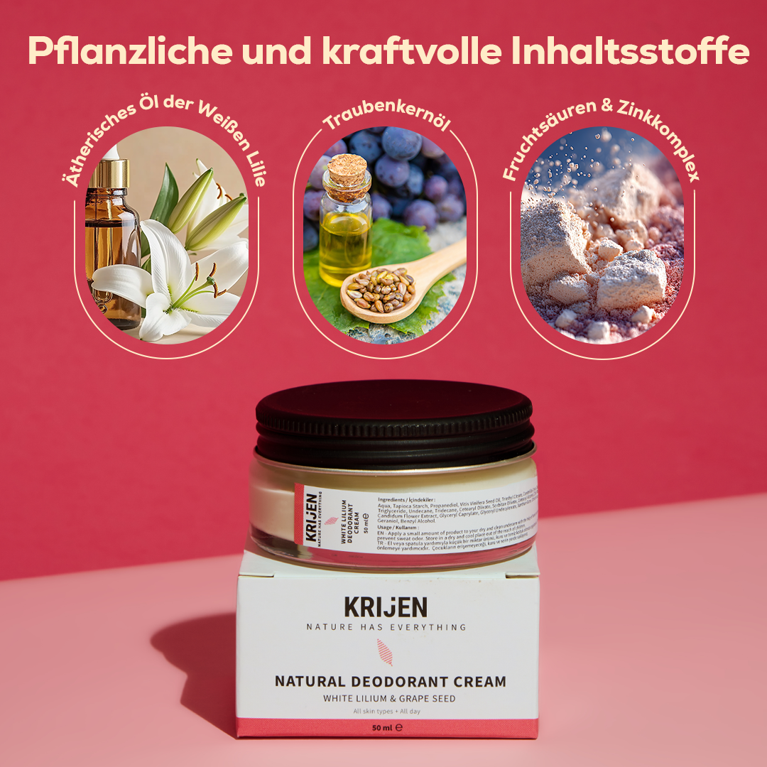 White Lily & Grape Seed Cream Deodorant (50 ml)