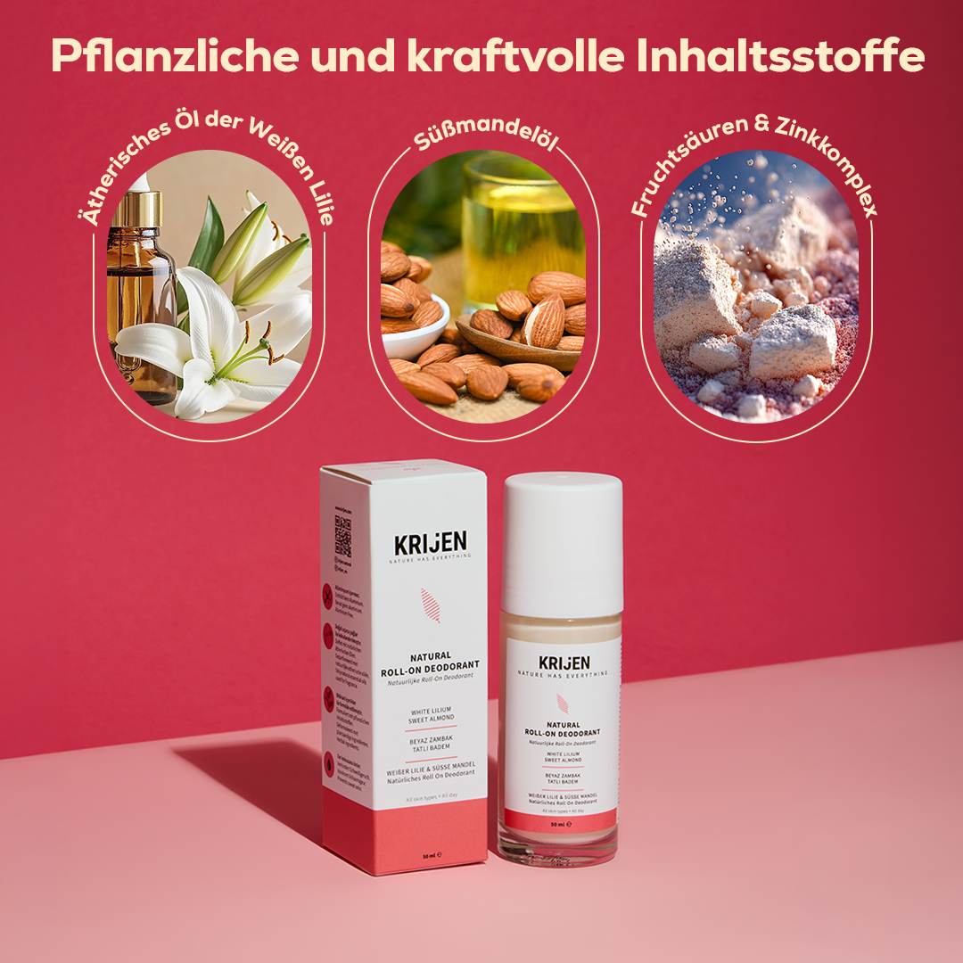 Roll-On-Deodorant „White Lily &amp; Sweet Almond“ (50 ml)