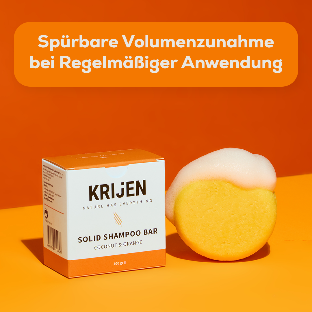 Festes Shampoo-Riegel Kokosnuss &amp; Orange 100 Gr 