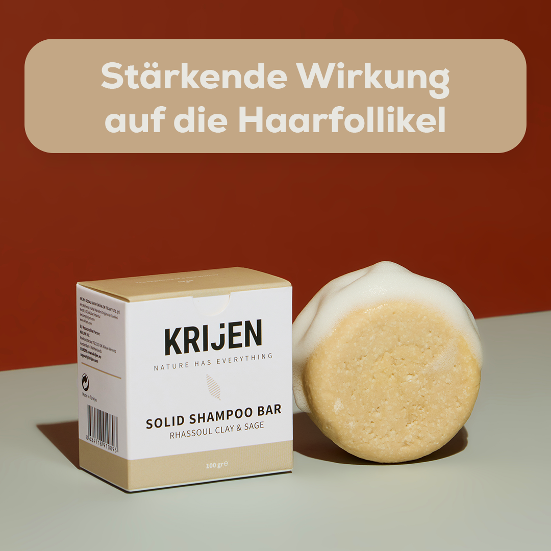 Rhassoul &amp; Sage Solid Shampoo Bar 100 Gr