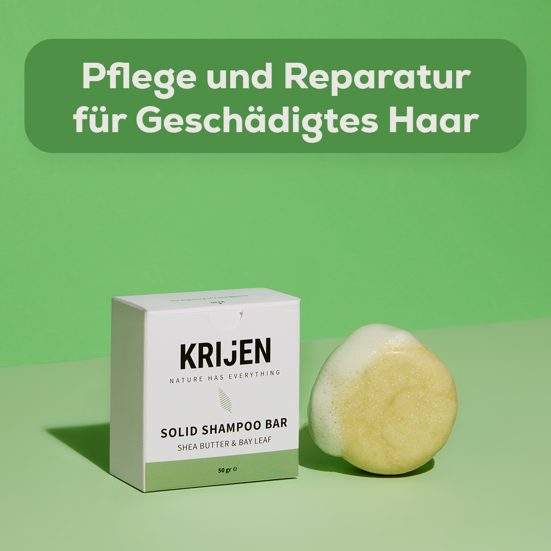 Festes Shampoo mit Sheabutter und Lorbeerblatt 50 g – Probiergröße