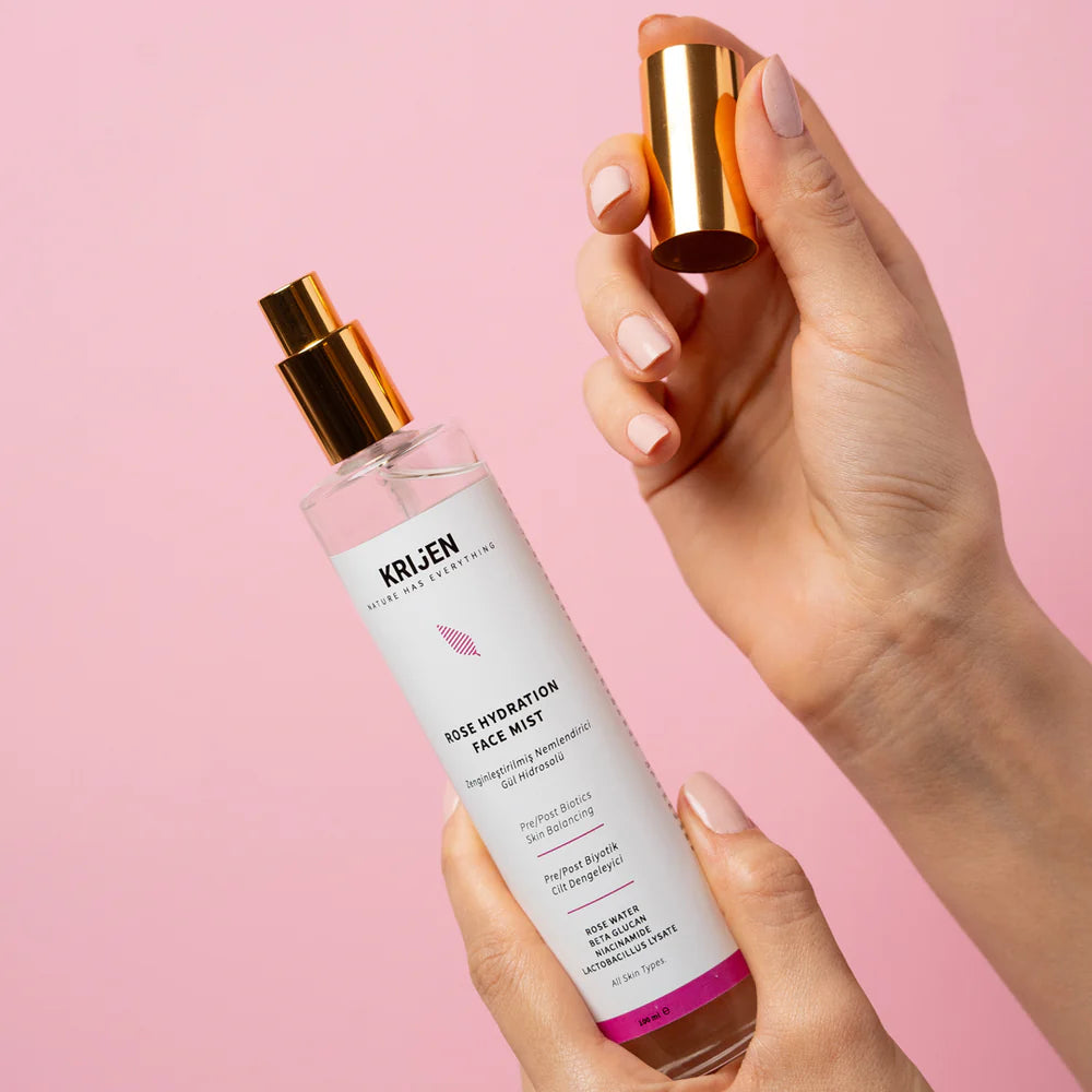 Angereichertes, feuchtigkeitsspendendes Rosenhydrosol – Gesichtsnebel mit Niacinamid und Haferextrakt (100 ml) 