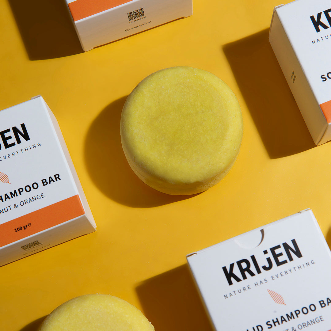 Festes Shampoo-Riegel Kokosnuss &amp; Orange 100 Gr 